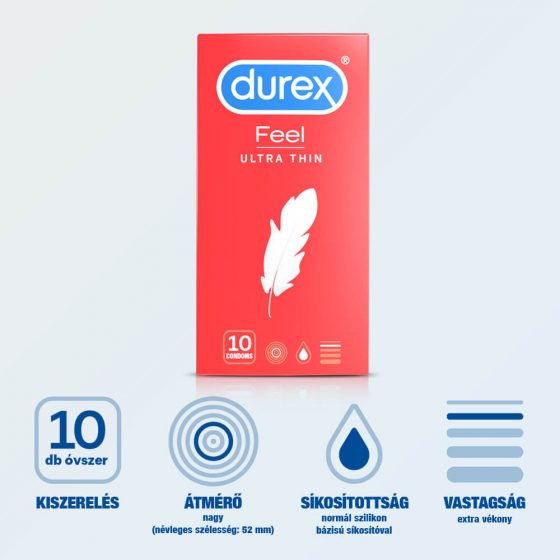 Durex Feel Ultra Thin - ultra reaalne kondoom (10tk)