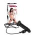 You2Toys - Piepūšams Strap-On - dobs, silikona dildo (melns) 