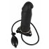 You2Toys - Piepūšams Strap-On - dobs, silikona dildo (melns) 