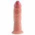 King Cock 9 - ar piesūcekņiem reālistisks dildo (23cm) - dabīgs 