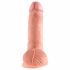 King Cock 7 sēklinieks dildo (18 cm) - dabīgs 