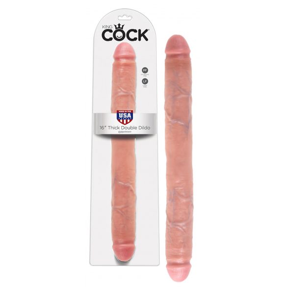 King Cock 16 dubultā lielā dildo (41 cm) - dabīgs 