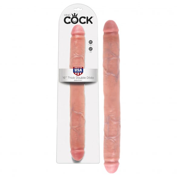 King Cock 16 dubultā lielā dildo (41 cm) - dabīgs 