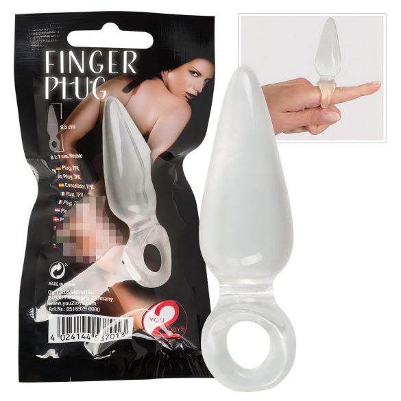 You2Toys - Finger Plug - anālais pirkstu dildo (caurspīdīgs) 