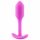 b-vibe Snug Plug 1 - anālais dildo ar iekšējo svaru (55g) - rozā 