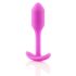 b-vibe Snug Plug 1 - anālais dildo ar iekšējo svaru (55g) - rozā 