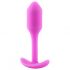 b-vibe Snug Plug 1 - anālais dildo ar iekšējo svaru (55g) - rozā 