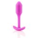 b-vibe Snug Plug 1 - anālais dildo ar iekšējo svaru (55g) - rozā 