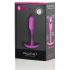 b-vibe Snug Plug 1 - anālais dildo ar iekšējo svaru (55g) - rozā 