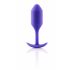 b-vibe Snug Plug 2 - divkāršā lodīšu anālais dildo (114g) - violets 