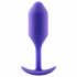 b-vibe Snug Plug 2 - divkāršā lodīšu anālais dildo (114g) - violets 