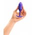 b-vibe Snug Plug 2 - divkāršā lodīšu anālais dildo (114g) - violets 