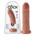 King Cock 8 dildo (20 cm) - tumšs naturāls 