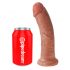 King Cock 8 dildo (20 cm) - tumšs naturāls 