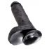 King Cock 8  sēklinieku dildo (20 cm) - melns