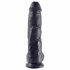 King Cock 10 sēklu dildo (25 cm) - melns