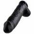 King Cock 12 ar olām liels dildo (30 cm) - melns