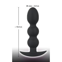 Black Velvet Smags – 145g lodveida anālais dildo (melns)