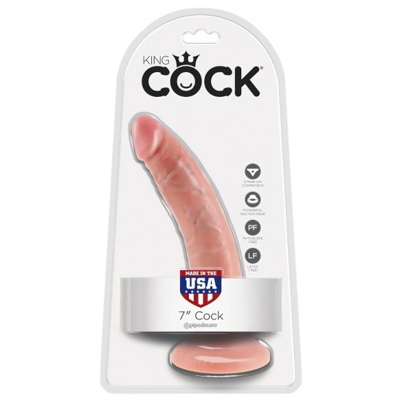 King Cock 7 dildo (18 cm) - naturāls 