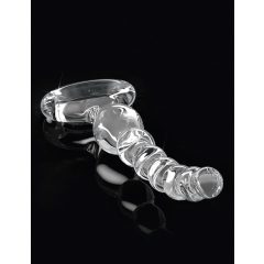   Icicles No. 67 - sfäärilise klaasist dildoga käepideme rõngaga (läbipaistev)""