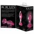 Icicles Nr. 79 - konusa stikla anālais dildo (rozā) 