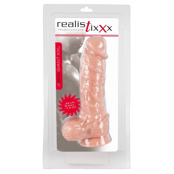 realistixxx Giant XXL - reālistisks dildo (32 cm) - dabīgs