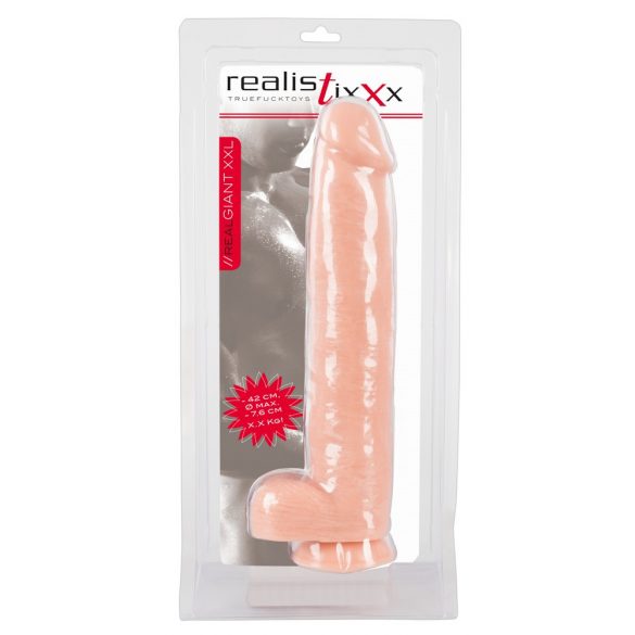 realistixxx Giant 3XL - dzīvības izmēra dildo (42cm) - dabīgs 