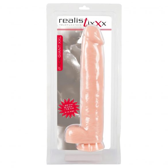 realistixxx Giant 3XL - dzīvības izmēra dildo (42cm) - dabīgs 