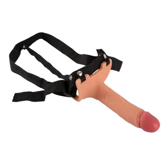 Realistixxx Strap-on - piesprādzējams, dobjš, reālistisks dildo (dabīgs) 