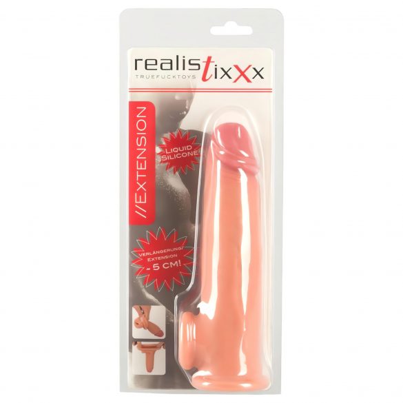 Realistixxx - sēklinieku gredzena pagarinātājs - 19cm (dabisks) 