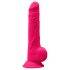 Silexd 9,5 - elastīgs, ar piesūcekni, sēklinieku dildo - 24cm (rozā) 