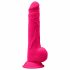 Silexd 9,5 - elastīgs, ar piesūcekni, sēklinieku dildo - 24cm (rozā) 