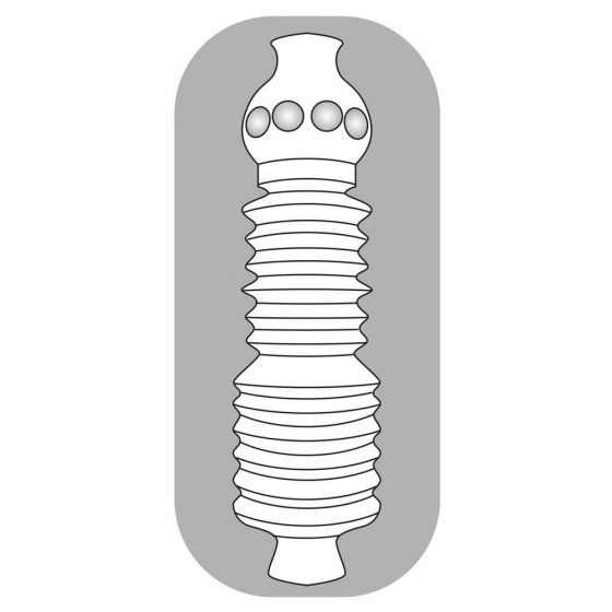 STROKER Twister – mākslīgais anālais masturbators (caurspīdīgs)