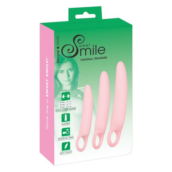SMILE - Vaginālās Trenažieris - dildo komplekts - rozā (3 gab.)