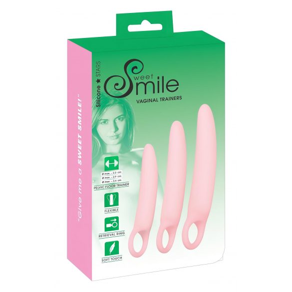 SMILE - Vaginālās trenažieri - dildo komplekts - rozā (3 daļīgs) 