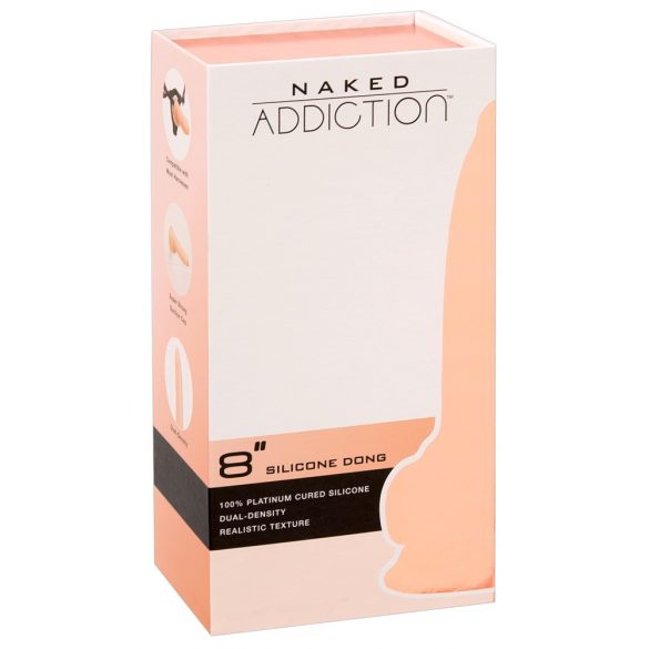 Naked Addiction 8 - realistliks piesūceknis, dzīvotspējīgs dildo (20cm)