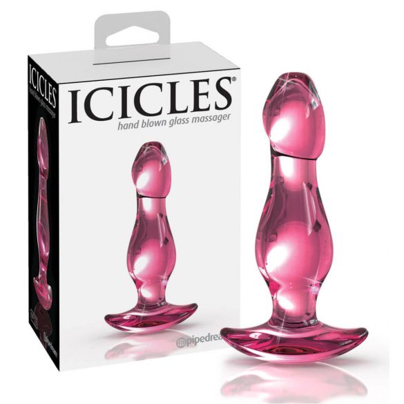 Icicles No. 73 - dzimumlocekļa formas anālās dildo (rozā) 