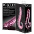 Icicles Nr. 24 - rievota stikla dildo (rozā) 