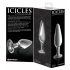 Icicles Nr. 26 - konusa formas, stikla anālais dildo (caurspīdīgs) 