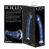 Icicles Nr. 29 - spirālveida stikla dildo ar dzimumlocekli (zils) 