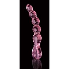   Icicles Nr. 43 - krelles, sirds formas stikla dildo (rozā)""