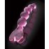 Icicles Nr. 43 - krelles, sirds formas stikla dildo (rozā)""