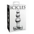 Icicles Nr. 47 - trīskārša pērlīšu stikla anālais dildo (caurspīdīgs)