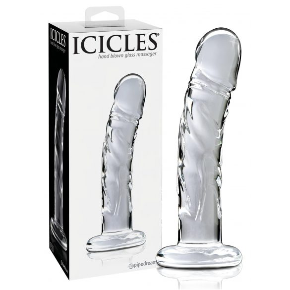 "Icicles No. 62 - stikla dildo ar dzimumlocekļa formu (caurspīdīgs)"