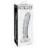 Icicles No. 62 - dzimumlocekļa stikla dildo (caurspīdīgs) 