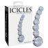 Icicles Nr. 66 - izliekts, lodveida, stikla dildo (caurspīdīgs)