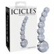 Icicles Nr. 66 - izliekts, lodveida, stikla dildo (caurspīdīgs)