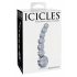 Icicles Nr. 66 - izliekts, lodveida, stikla dildo (caurspīdīgs)