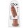 King Cock 10 - liels piesūcekņa dildo (25 cm) - tumši dabīgs 