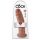 King Cock 10 - liels piesūcekņa dildo (25 cm) - tumšs naturāls